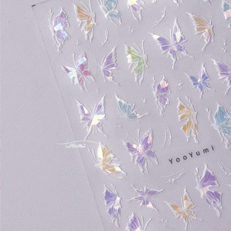 Colorful Butterfly Nail Art Stickers Self Adhesive