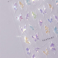 Colorful Butterfly Nail Art Stickers Self Adhesive