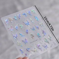 Colorful Butterfly Nail Art Stickers Self Adhesive