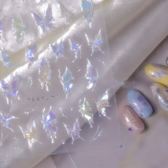 Colorful Butterfly Nail Art Stickers Self Adhesive