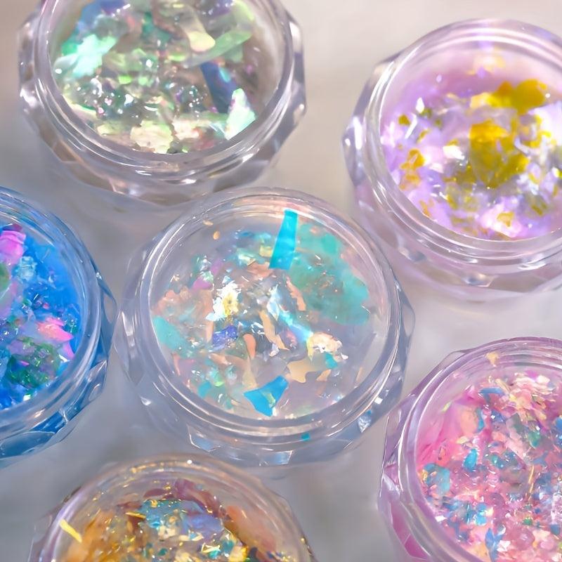 Aurora Nail Glitter Sequins for DIY Nail Decoration
