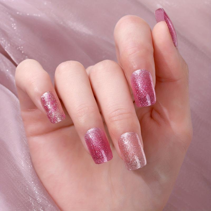 Glitter Nail Polish Strip Self Adhesive Gel Nail Decals For Women And Girls