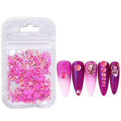 300pcs Mermaid Pearl Beads Nail Art DIY Translucent Crystal Decoration Women
