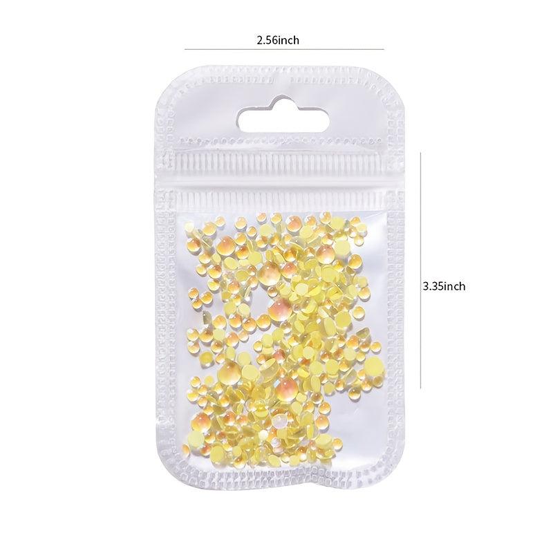 300pcs Mermaid Pearl Beads Nail Art DIY Translucent Crystal Decoration Women