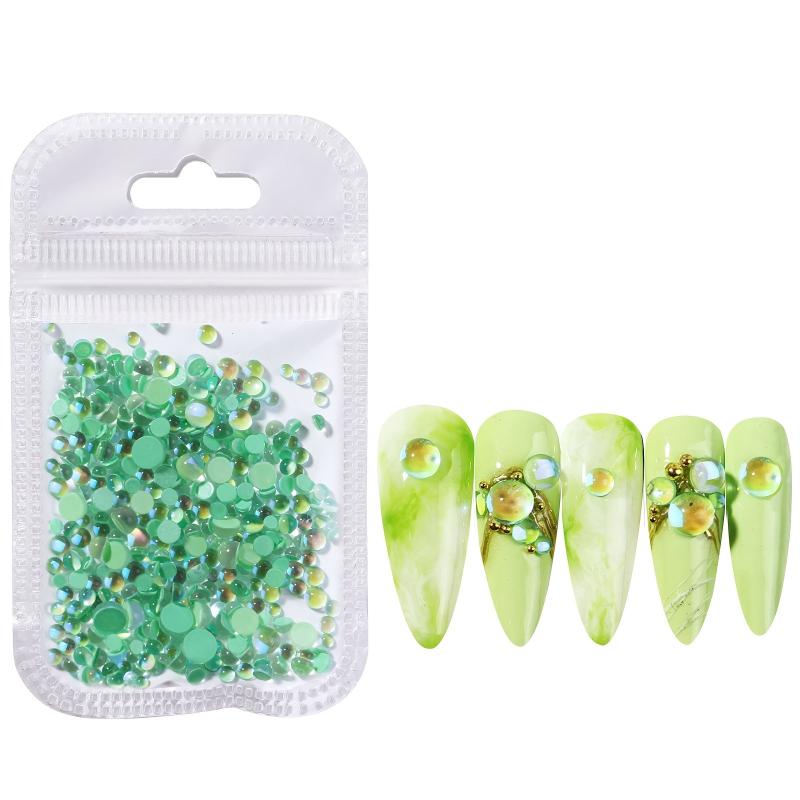 300pcs Mermaid Pearl Beads Nail Art DIY Translucent Crystal Decoration Women
