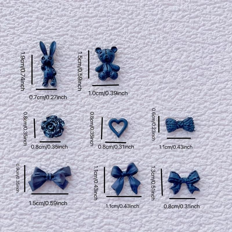 50pcs 3D Nail Art Jewelry Mixed Charms for DIY Nail Art Decoration