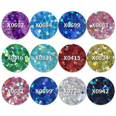 Chunky Glitter Flakes Holographic Stars Glitters Confetti for Nail Art