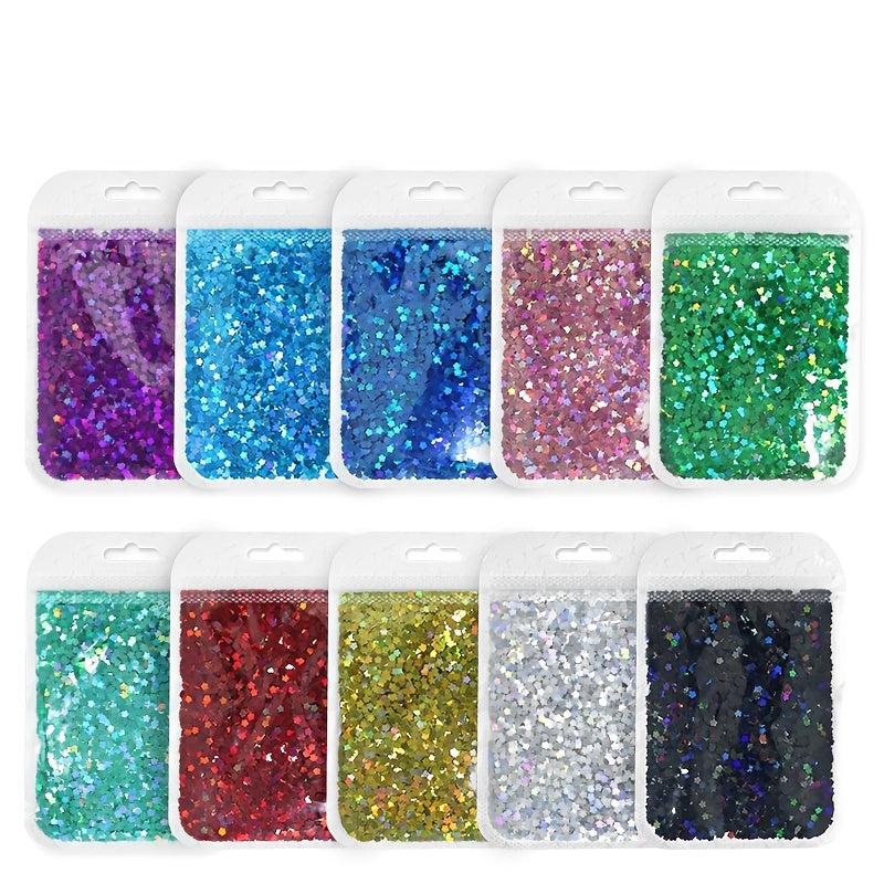 Chunky Glitter Flakes Holographic Stars Glitters Confetti for Nail Art