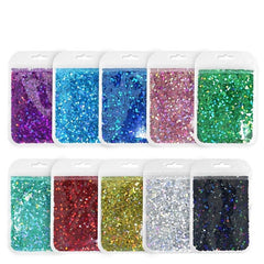 Chunky Glitter Flakes Holographic Stars Glitters Confetti for Nail Art