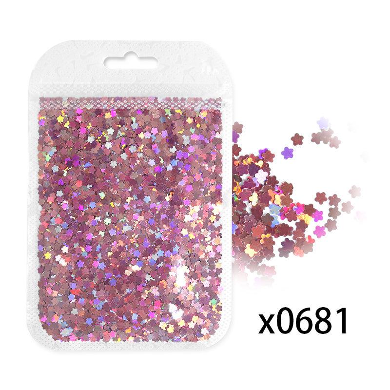Chunky Glitter Flakes Holographic Stars Glitters Confetti for Nail Art