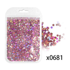 Chunky Glitter Flakes Holographic Stars Glitters Confetti for Nail Art