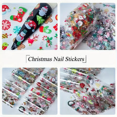 Christmas Nail Foil Transfer Stickers for DIY Nail Art Decoration