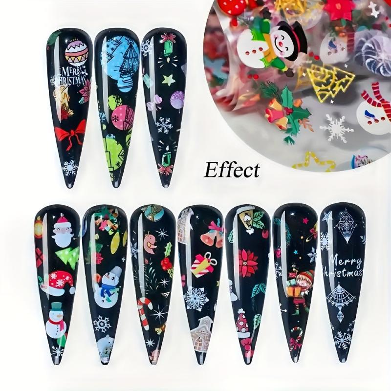 Christmas Nail Foil Transfer Stickers for DIY Nail Art Decoration
