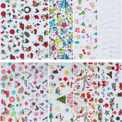 Christmas Nail Foil Transfer Stickers for DIY Nail Art Decoration