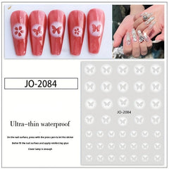 6 Sheets Nail Art Stencils Airbrush Stickers