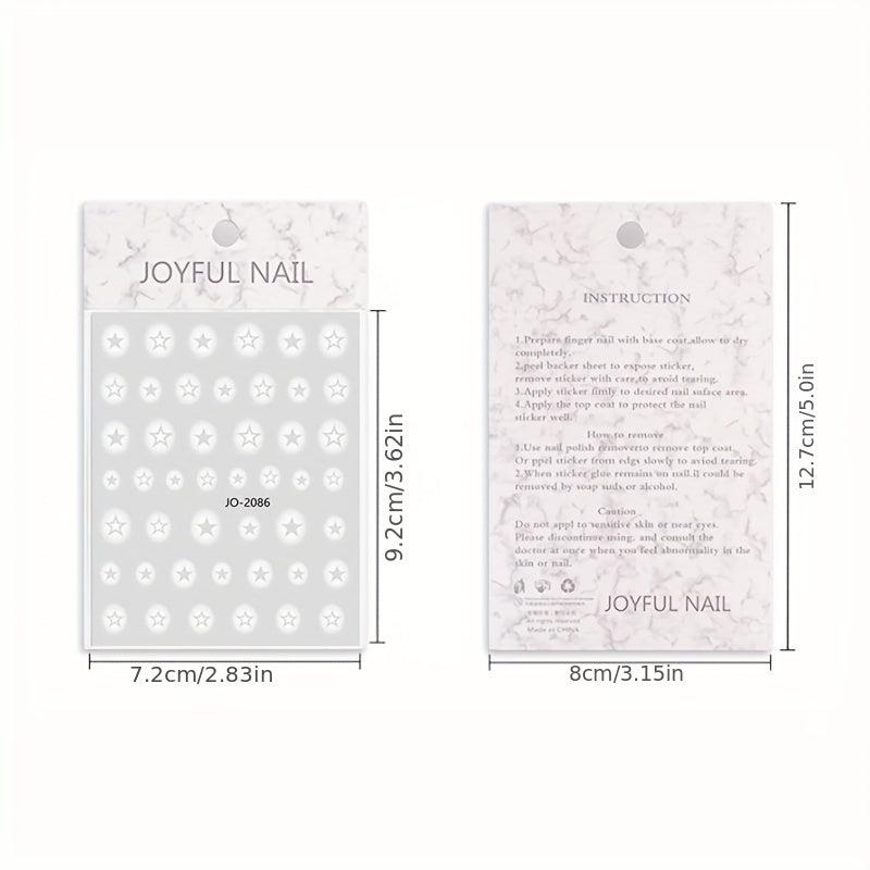 6 Sheets Nail Art Stencils Airbrush Stickers