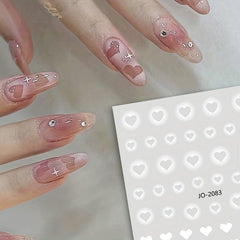 6 Sheets Nail Art Stencils Airbrush Stickers