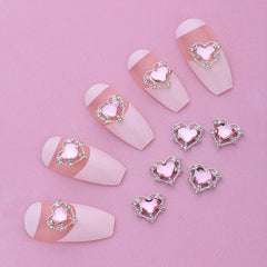 10pcs Heart Nail Rhinestones Glitter Charms Nail Art Decoration