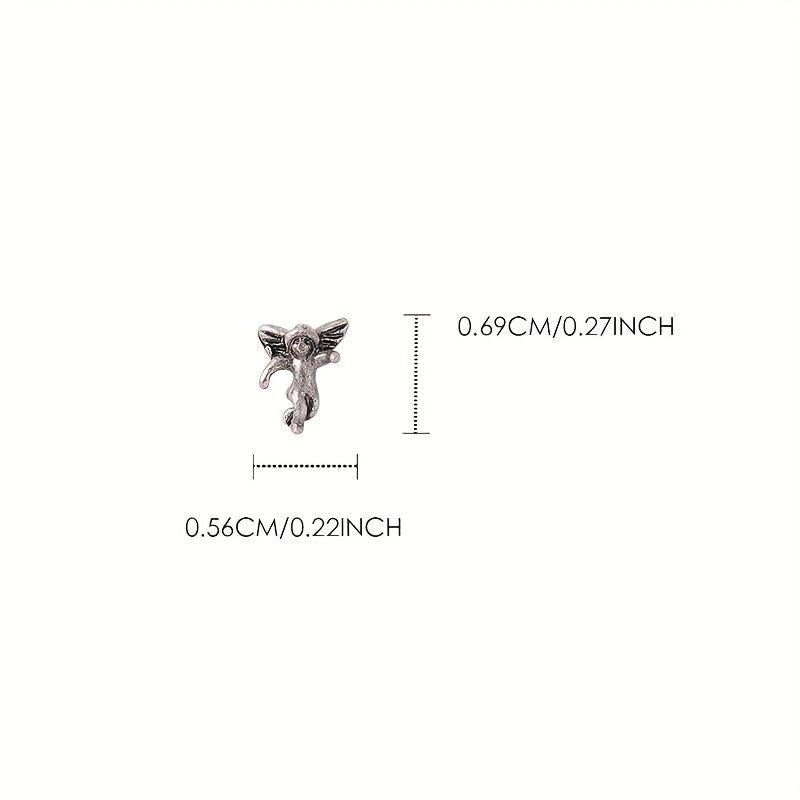 10pcs Y2K Baby Angel Nail Charms for DIY Nail Art