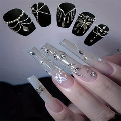 2 Boxes 3D Nail Caviar Beads Metal Mini Nail Ball Beads Golden Silver Nail Studs
