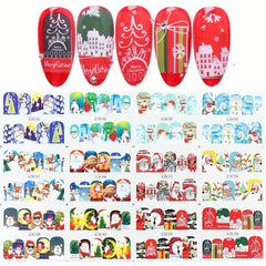 Christmas Nail Art Stickers Santa Claus Snowflake Elk Christmas Tree
