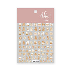 Xmas Cartoon Nail Art Stickers Santa Snowflake Elk Decals