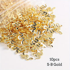 Snake Nail Art Charms Rhinestones for DIY or Nail Salon Decor