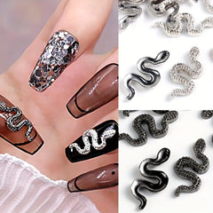 Snake Nail Art Charms Rhinestones for DIY or Nail Salon Decor