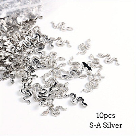 Snake Nail Art Charms Rhinestones for DIY or Nail Salon Decor