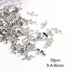 Snake Nail Art Charms Rhinestones for DIY or Nail Salon Decor