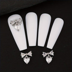 3pcs Bowknot Pendant Nail Art Decoration with Rhinestones