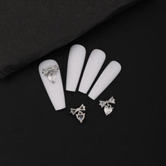 3pcs Bowknot Pendant Nail Art Decoration with Rhinestones