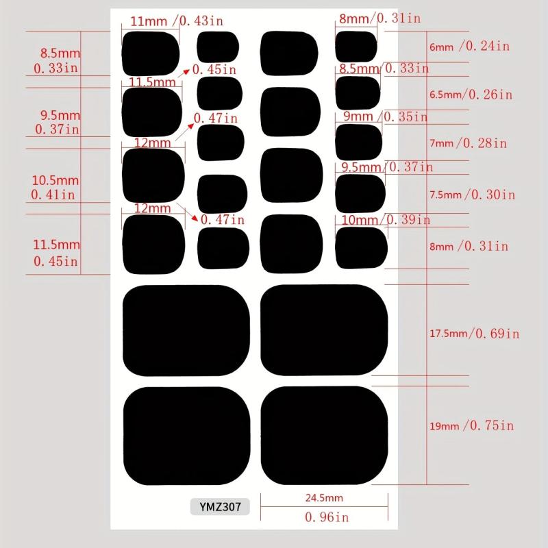 Waterproof Nail Polish Stickers Self Adhesive Nail Art Decal Strips