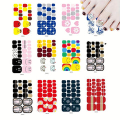 Waterproof Nail Polish Stickers Self Adhesive Nail Art Decal Strips