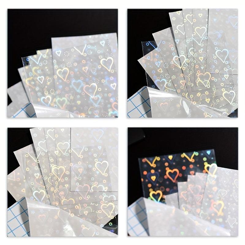 Aurora Love Nail Art Stickers Self Adhesive Sparkling Laser Star Nail Decals