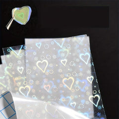 Aurora Love Nail Art Stickers Self Adhesive Sparkling Laser Star Nail Decals