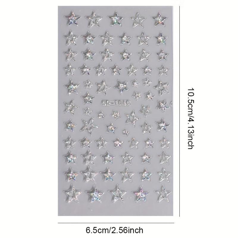 Engraved Flower Nail Stickers 5D Embossed Designs Adhesive Nail Decals