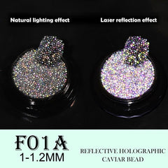 Mermaid Beads Nail Art Accessories Drill Laser Manicure