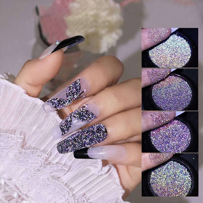 Mermaid Beads Nail Art Accessories Drill Laser Manicure