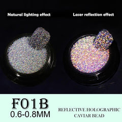Mermaid Beads Nail Art Accessories Drill Laser Manicure