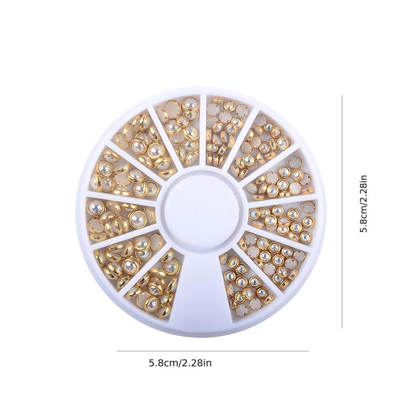 12 Grid Nail Art Decoration Flat Back Beads for Stunning Designs