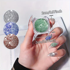 8 Boxes Laser Reflective Nail Powder for Shining Nail Decoration