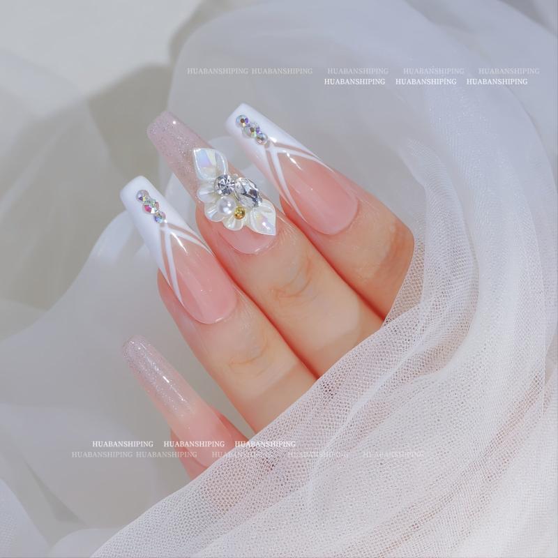 10 Colors Floral Flap Nail Stickers 3D Resin Nail Art Accessory
