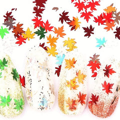 Autumn Maple Leaf 3D Nail Charms