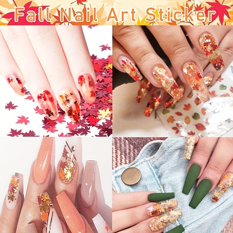 Autumn Maple Leaf 3D Nail Charms