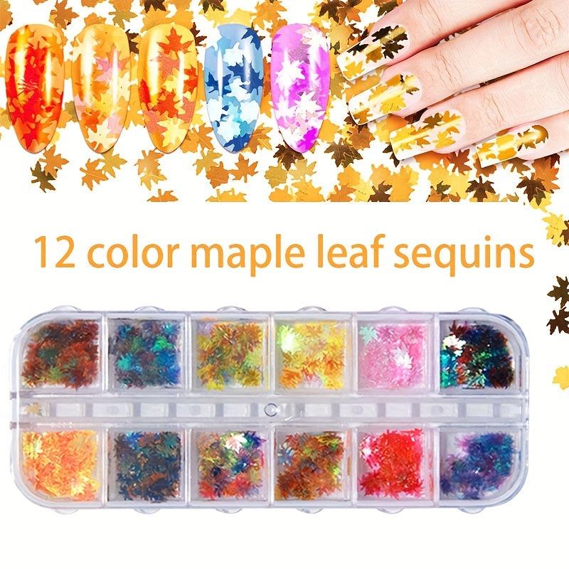 Autumn Maple Leaf 3D Nail Charms