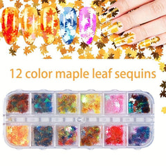 Autumn Maple Leaf 3D Nail Charms