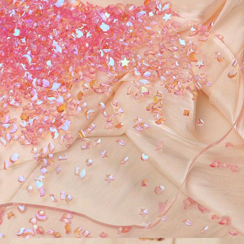 100pcs Aurora Nail Rhinestones Mixed Shapes Crystal Gems for Nail Art