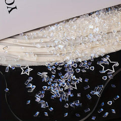 100pcs Aurora Nail Rhinestones Mixed Shapes Crystal Gems for Nail Art