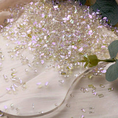 100pcs Aurora Nail Rhinestones Mixed Shapes Crystal Gems for Nail Art